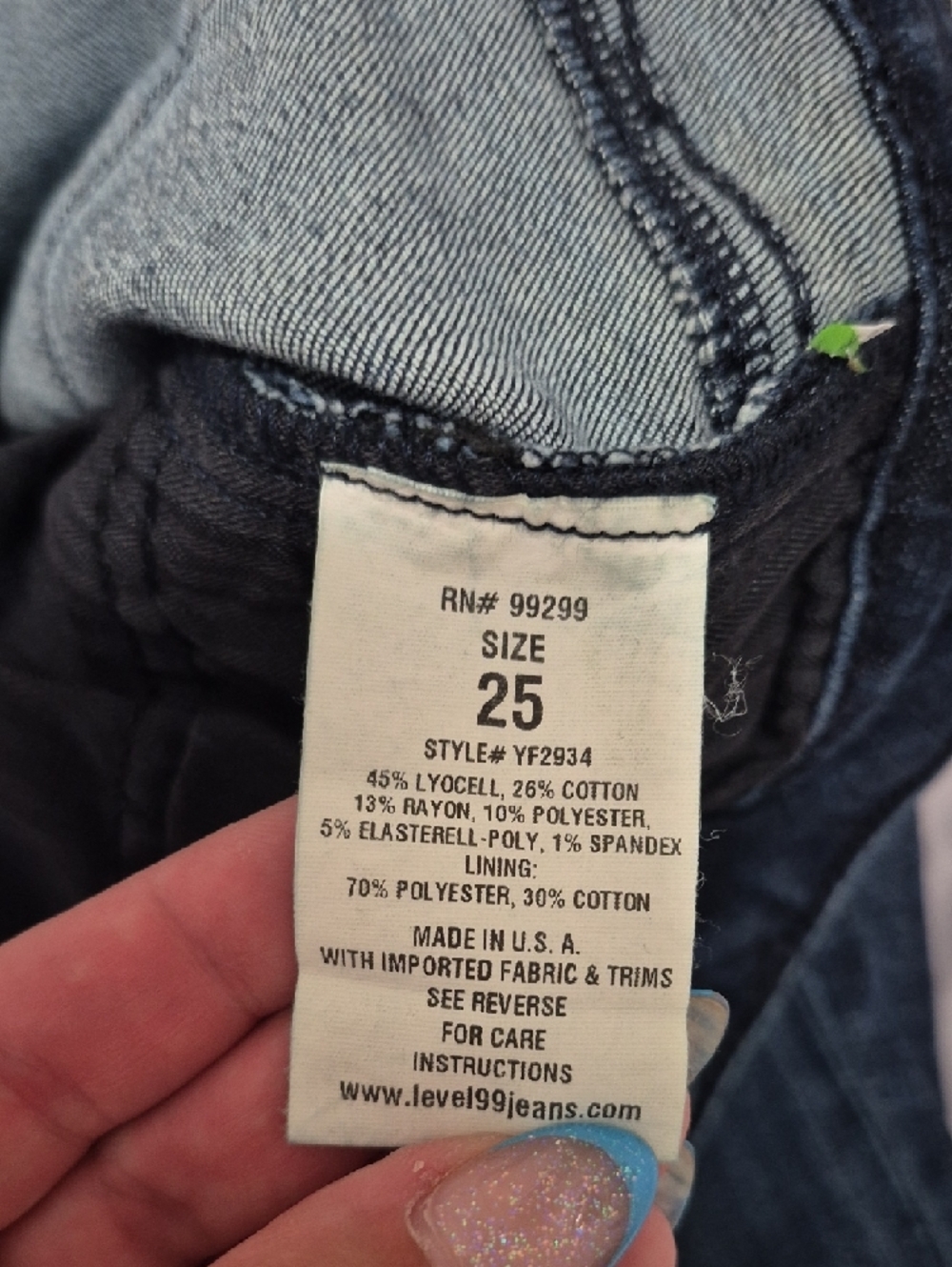 Women's Level 99 Dark Wash Jeans Size 25 - Picture 3 of 6